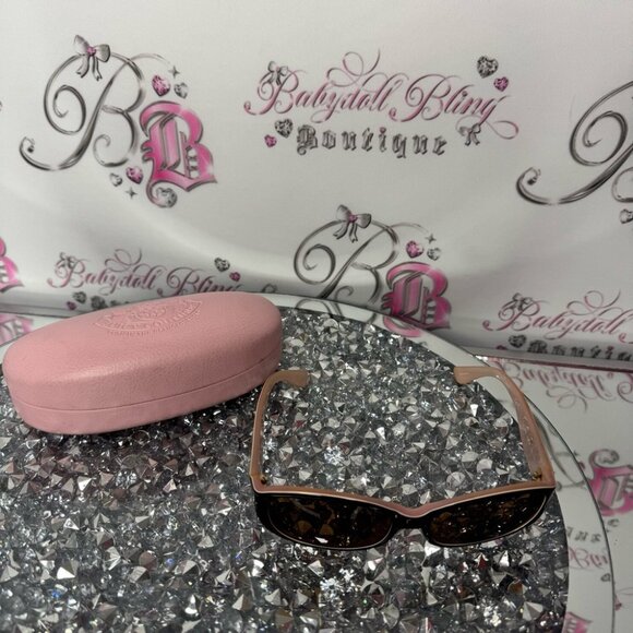 Juicy Couture sunglasses with case Brown Sunglasses Scottie dog logo cute y2k - Picture 15 of 16